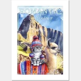 Romantic Andes Getaway Cat Devon Rex Life 3ED Posters and Art